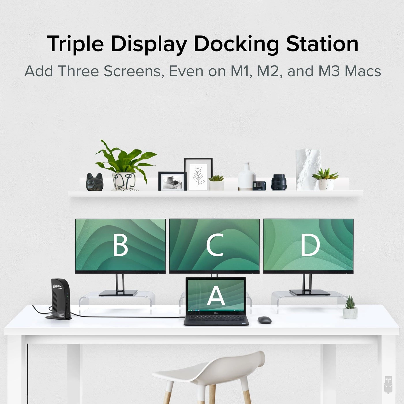 13-in-1 USB-C Triple Monitor Docking Station - USB-C Compatible with Windows, Mac, and Chrome