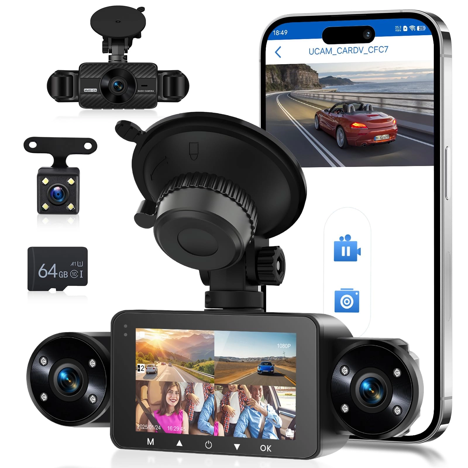 Dash Cam 1080P X 1080P