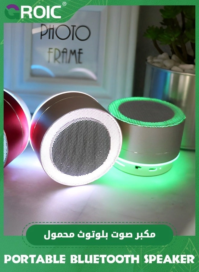 Portable Bluetooth Speaker, Mini Stereo TWS Pairing LED Light