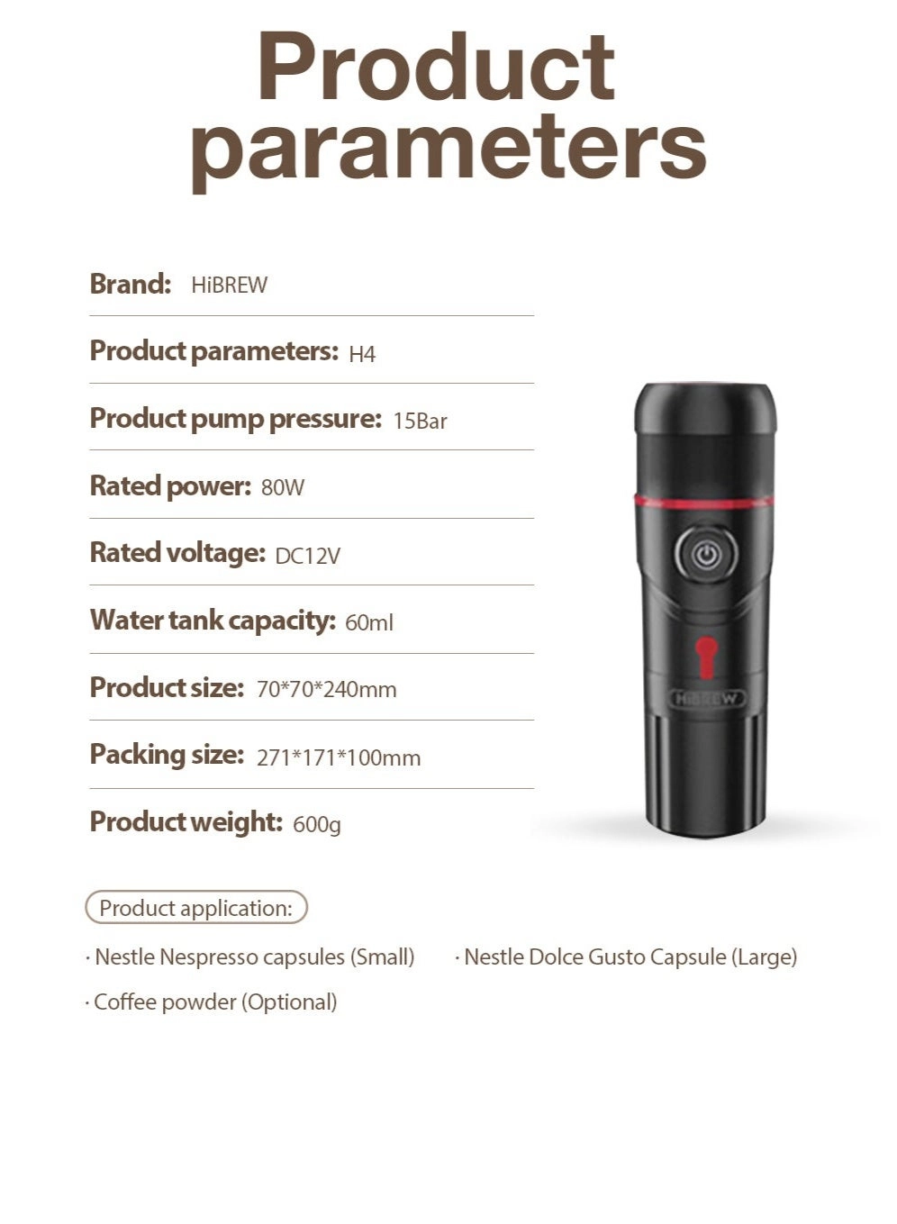 Portable Espresso Machine H4B