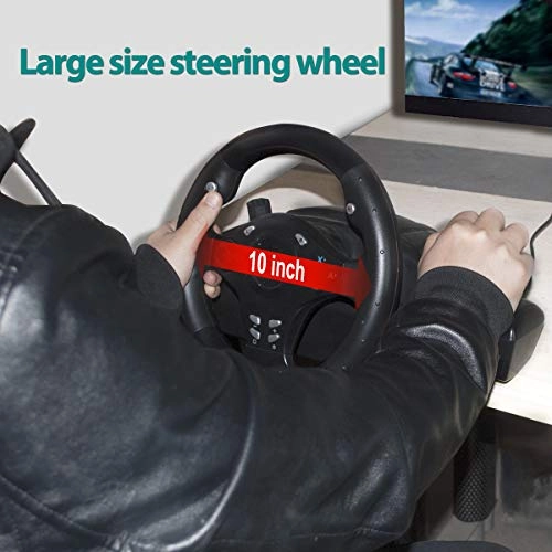 Steering Wheel Racing Wheel & Pedals - PC/Xbox/PS4/Switch