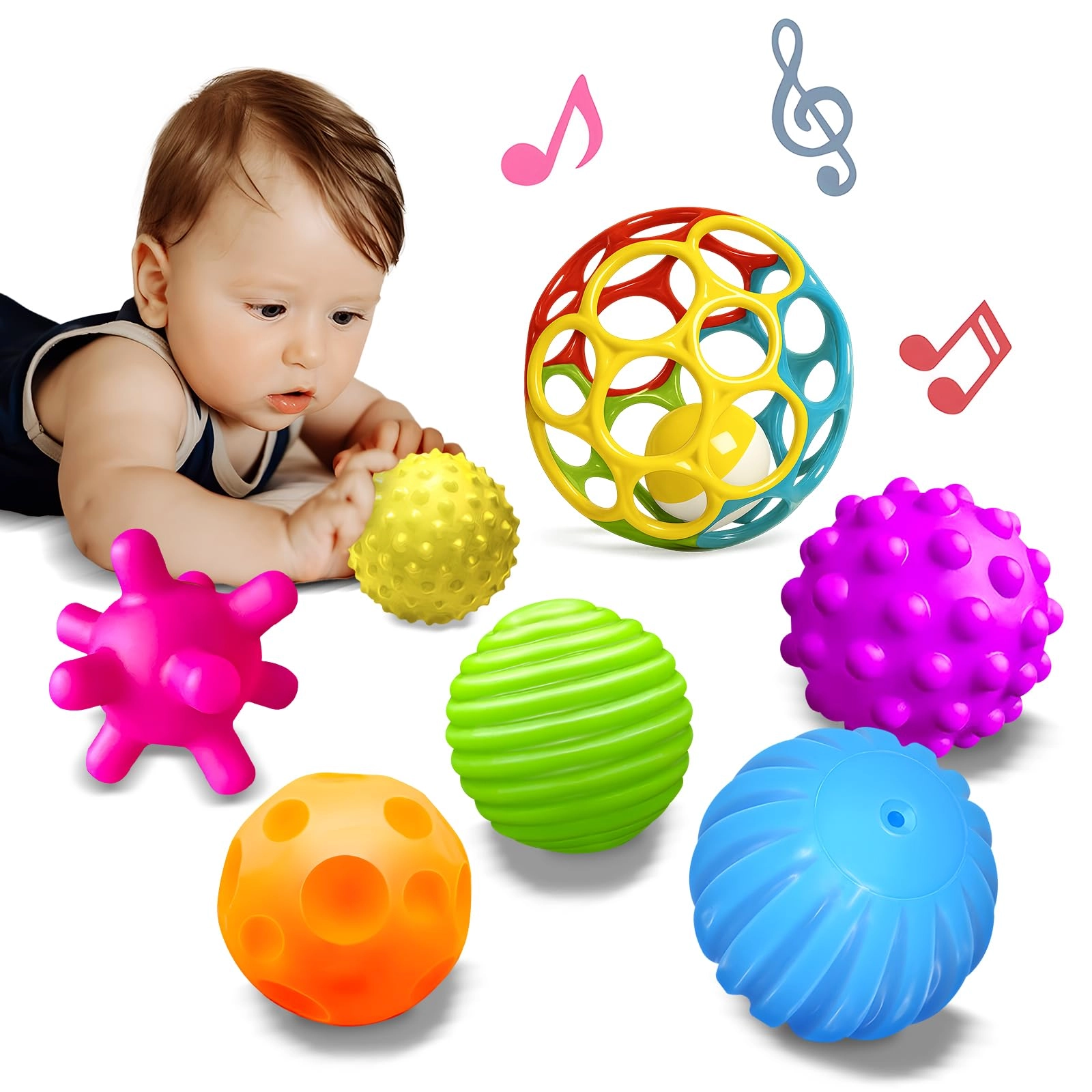ROHSCE Sensory Balls - 6-12 months 7 pieces