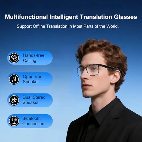 AI Translator Glasses - 138 Languages Bluetooth