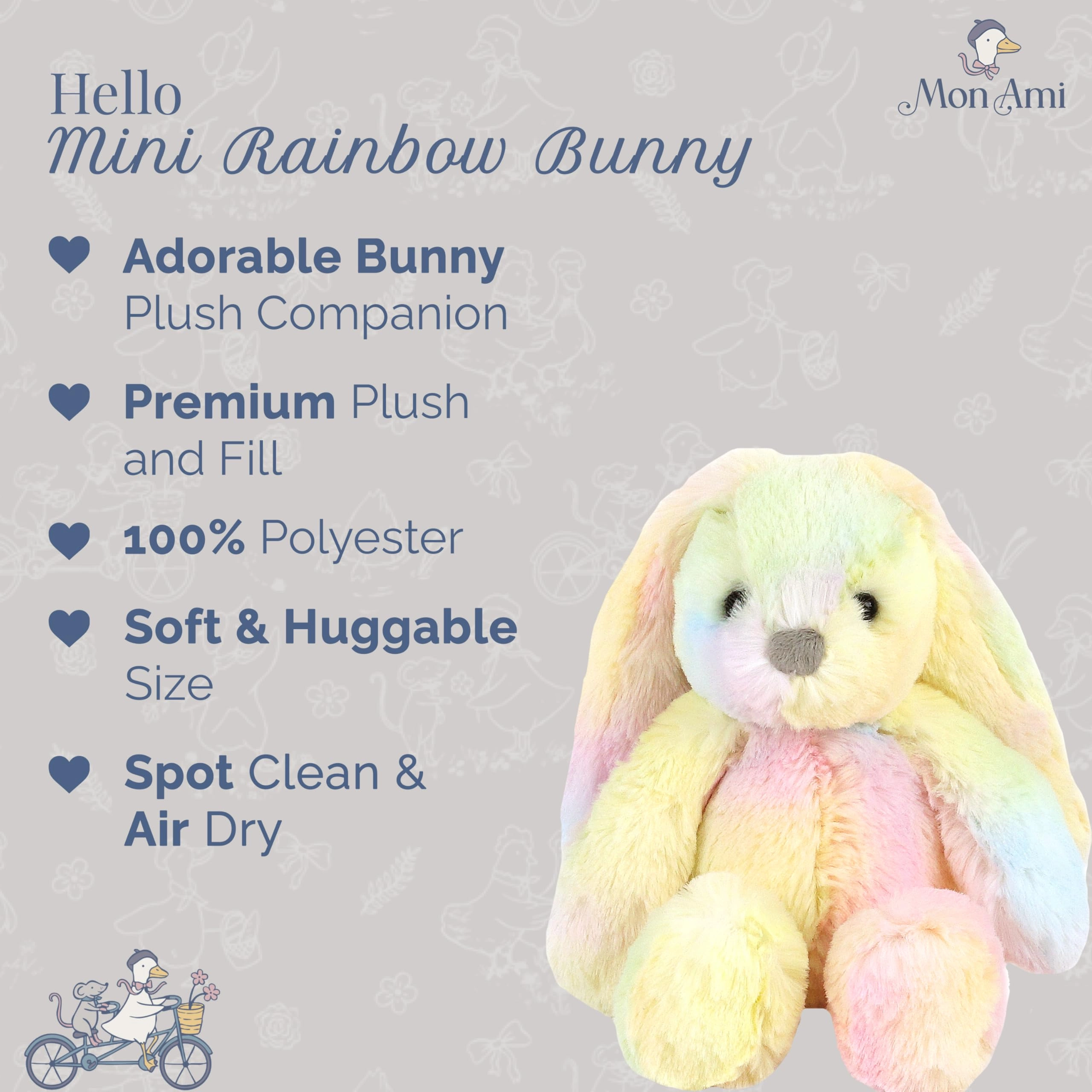 Mini Rainbow Bunny 20.3 cm Plush