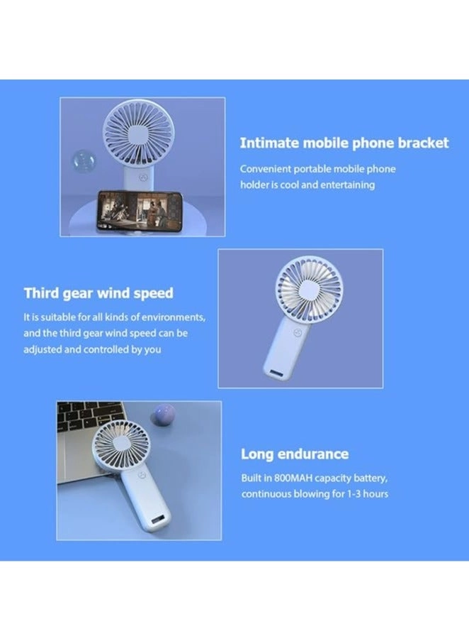 Personal Handheld Fan - Instant Cooling Rechargeable 3 Speed