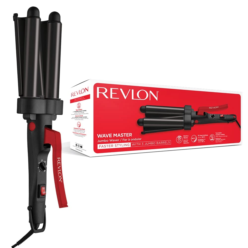 Helen of Troy Wave Master Jumbo Waver - Three-Prong Jumbo Barrels 30 Heat Settings up to 190°C
