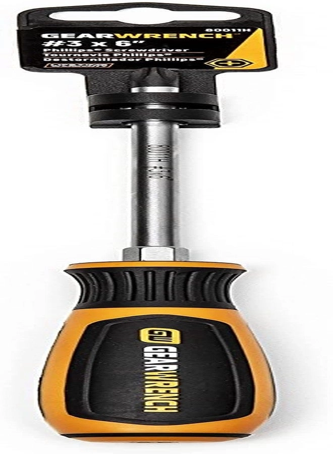 80011H Dual Material Phillips Screwdriver #3 x 6"