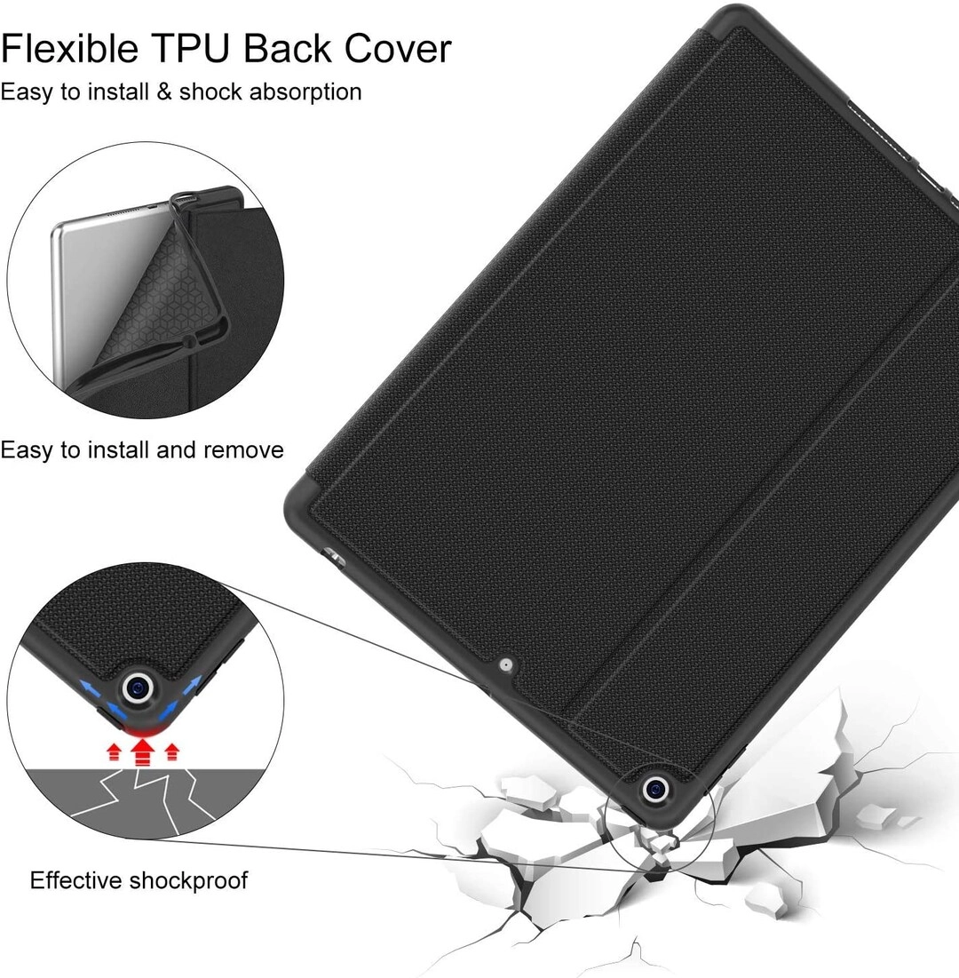 Keyboard Case with Pencil Holder for iPad 10.2-inch (7th and 8th generation)