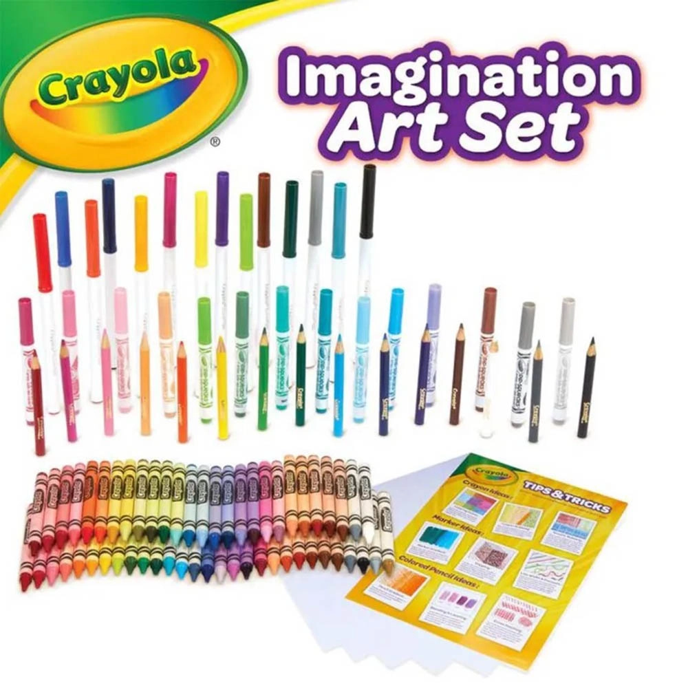 Imagination Art Set - 115 piece(s) 14 Washable Super Tips Markers 15 Short Colored Pencils 14 Washable Pip Squeaks Skinnies Markers 56 Crayons