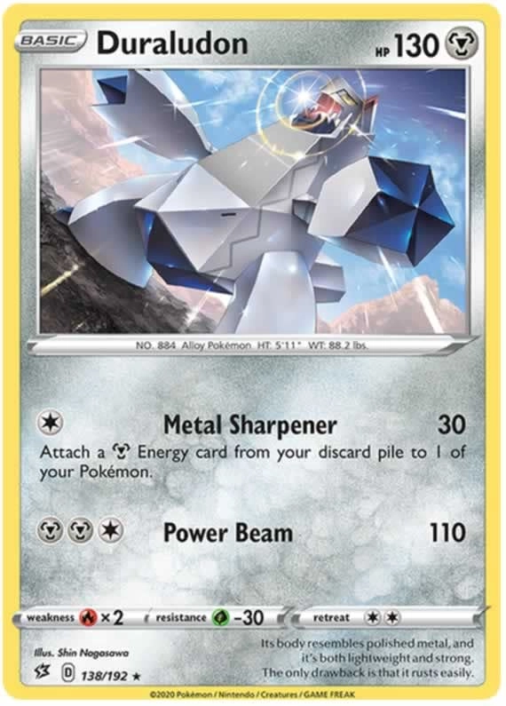 Pokémon Duraludon 138/192 - 1pcs + Toploader