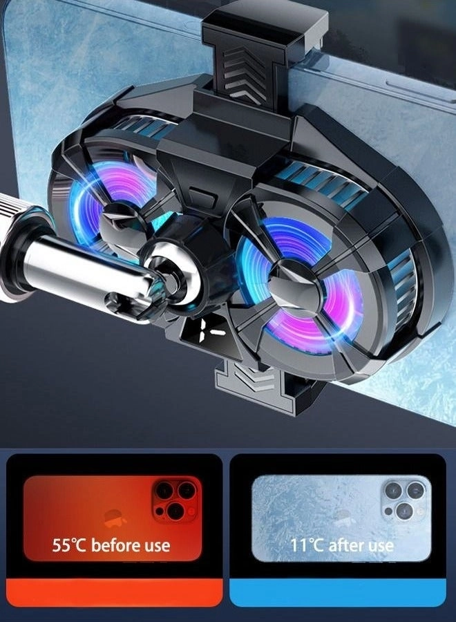 Phone Cooler - Dual Semiconductor Cooling Chip Digital Display