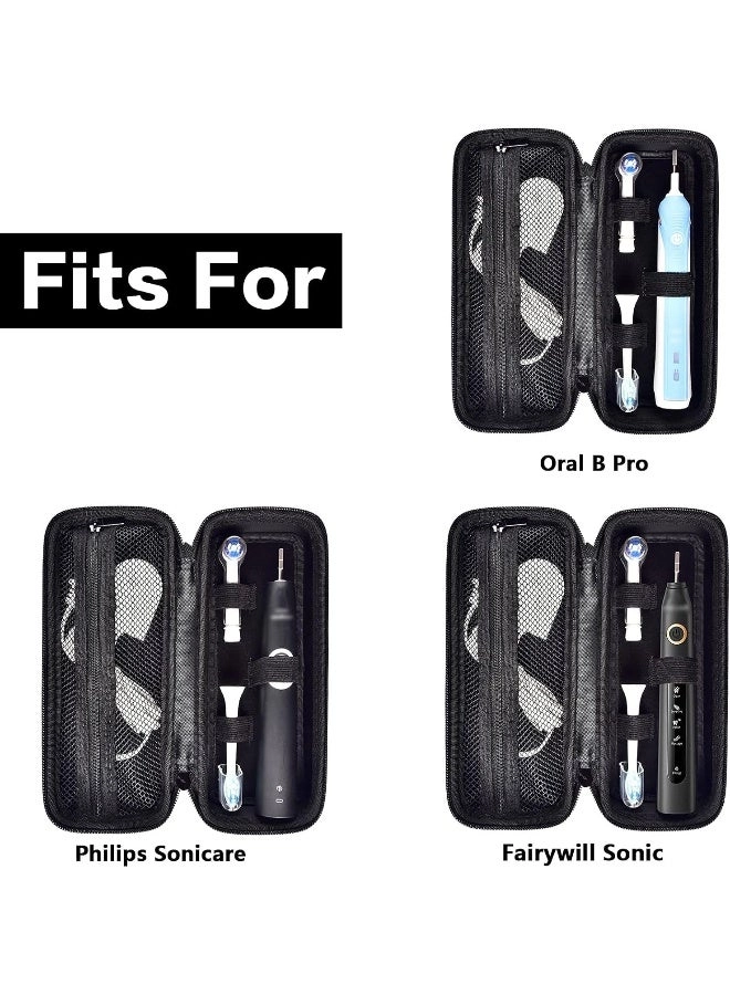 Toothbrush Travel Case - Mesh Pocket Black