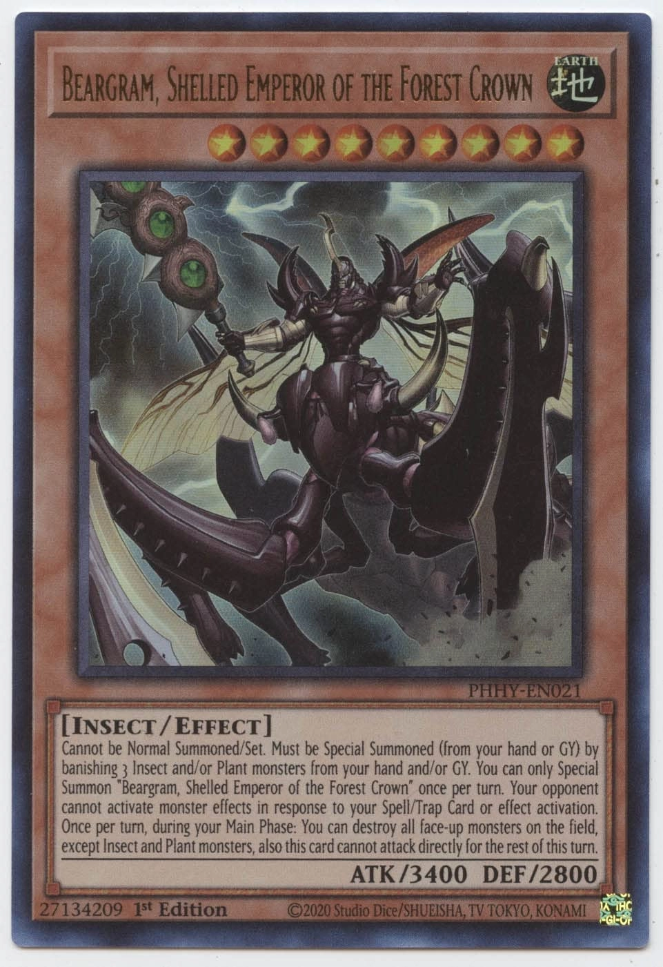 Yu-Gi-Oh! Beargram, Shelled Emperor of The Forest Crown PHHY-EN021 - EN