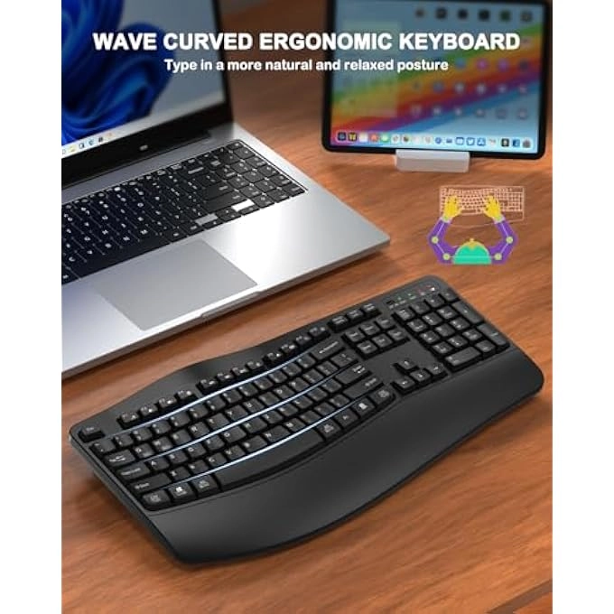 ERGONOMIC WIRELESS KEYBOARD - Wireless