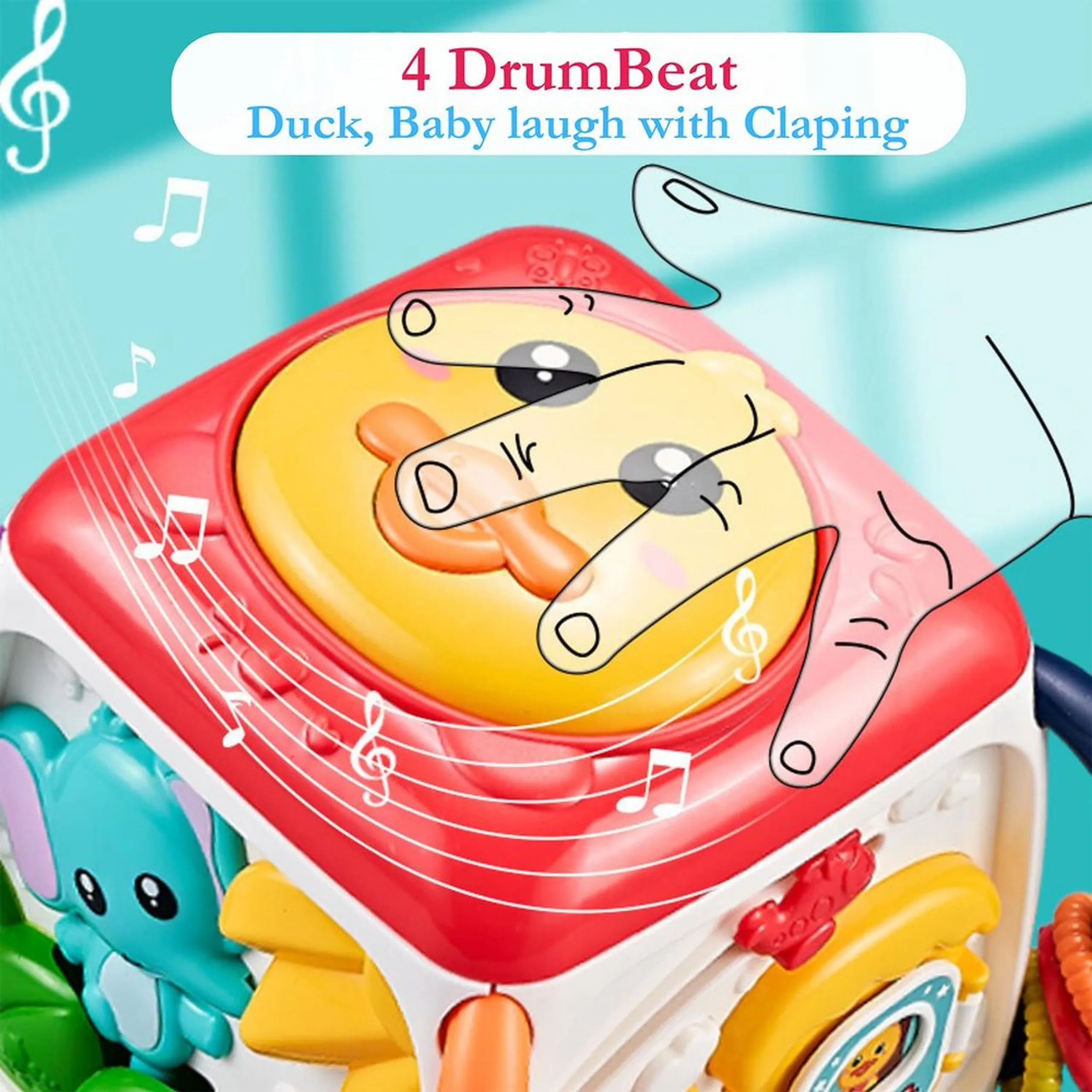 5-In-1 Musical Activity Cube - Suitable for 12 months and above