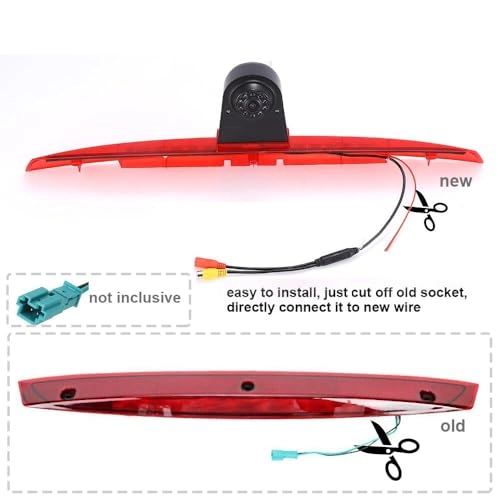 TFT LCD monitor - 4.3 inch + rear view camera - Night vision wireless 628 x 586 pixels