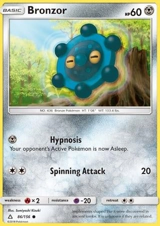 Pokémon Pokemon Bronzor 86/156 - English + Toploader