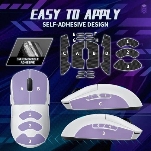 Mouse Anti Slip Grip Tape - For G PRO 2 LIGHTSPEED 0.5mm Palm Sweat Absorption