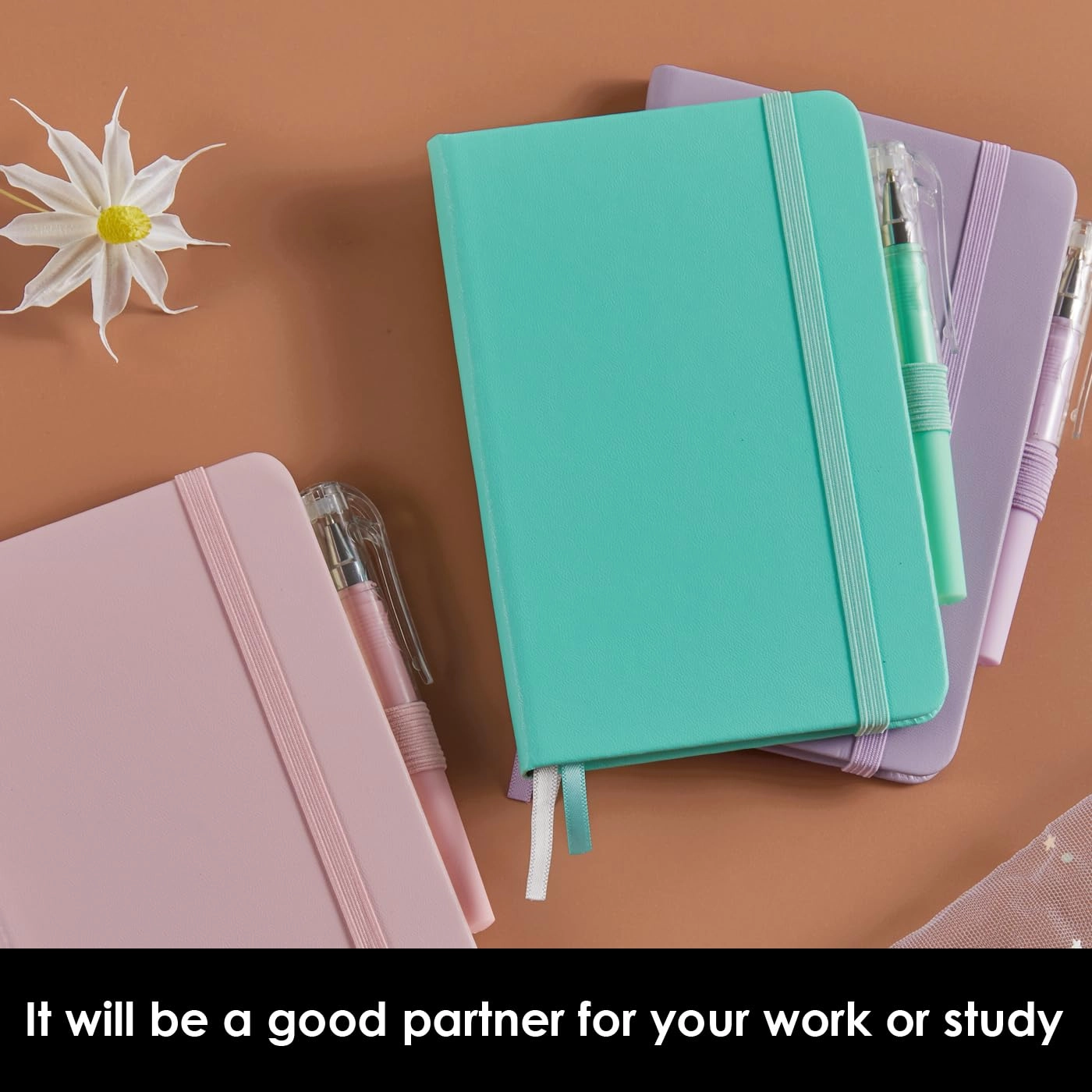 Small Notebook Journal - 68 Sheets 3 Pack Ruled