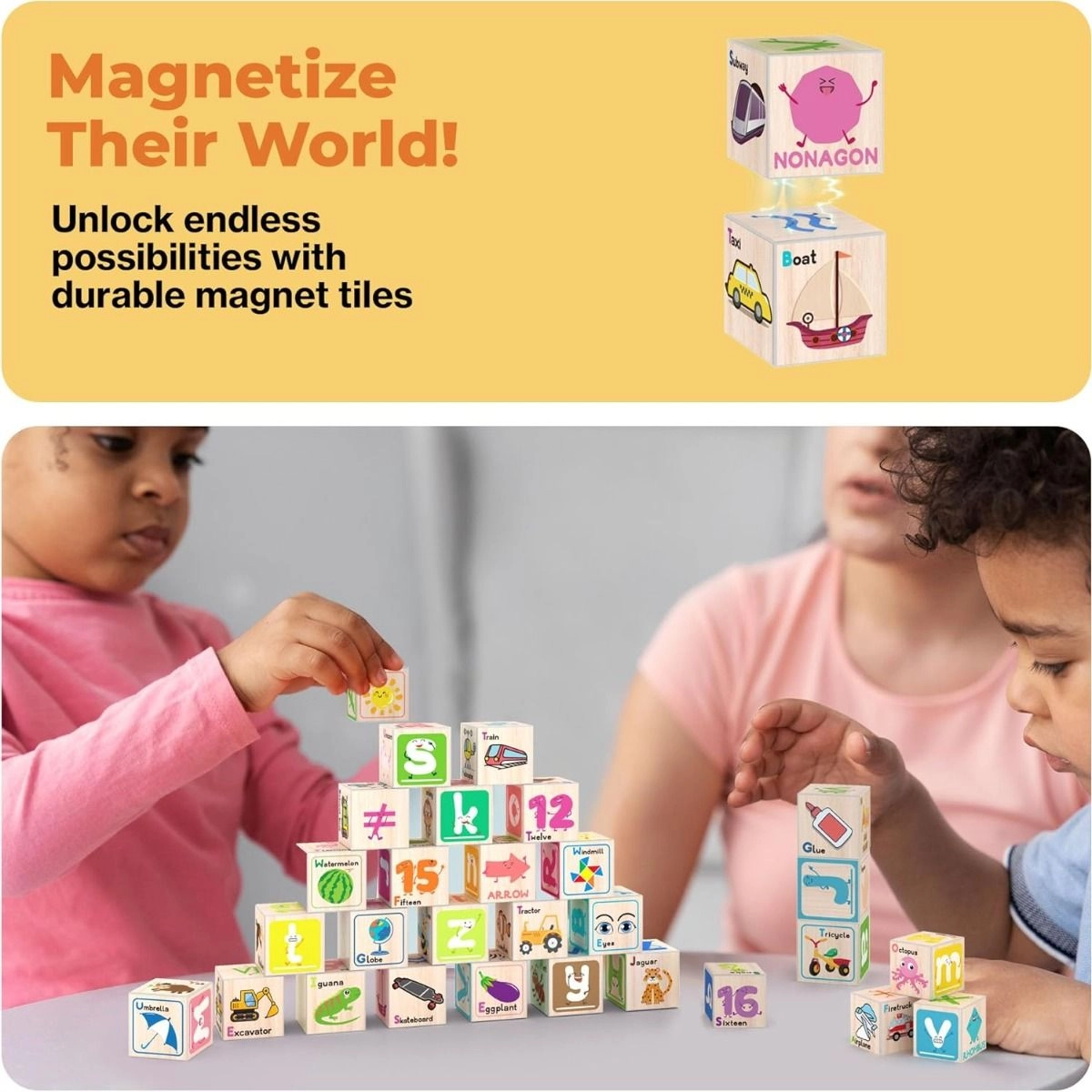 Magnetic Cubes - 3 + 36 pieces