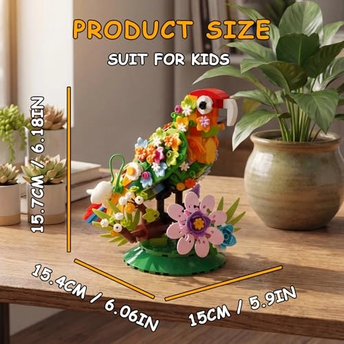 Scarlet Macaw Parrot Building Block Set - 396 pcs