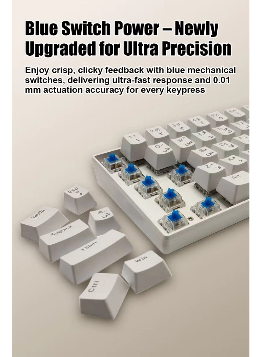 61 Keys Mechanical Gaming Keyboard - AR/EN Wired