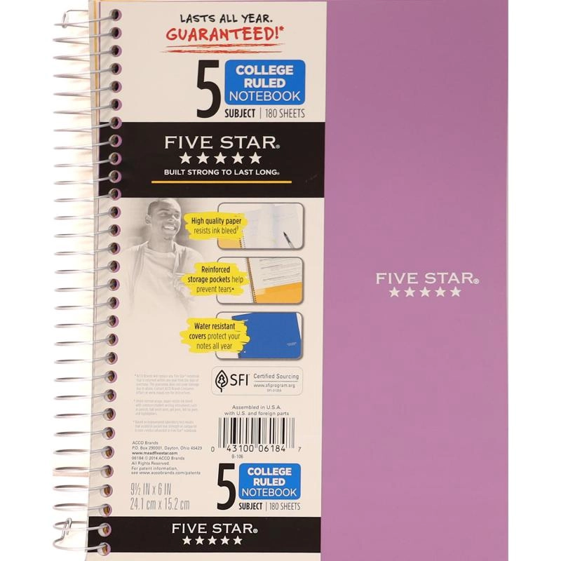 Notebook 8.5 X 11 Spiral - Grid 100 Sheets