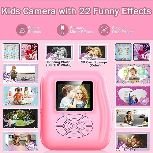 Kids Instant Camera - 1080P 12MP 32GB