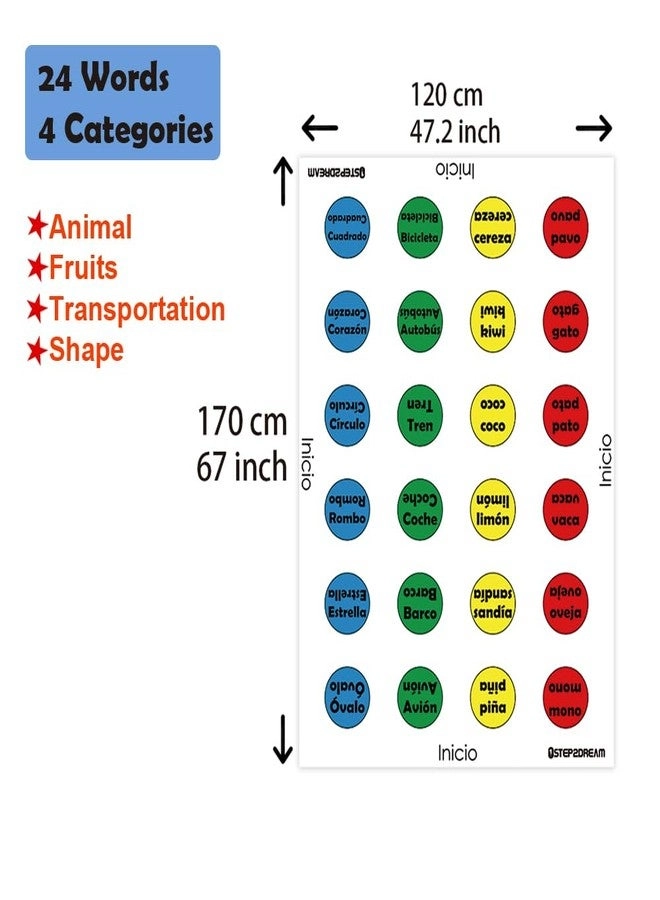 Spanish Twister - Sight Word Learning Game Family Board Game