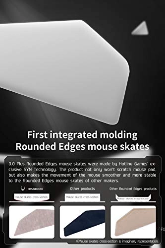 3.0 Plus Rounded Edges mouse skates - wireless