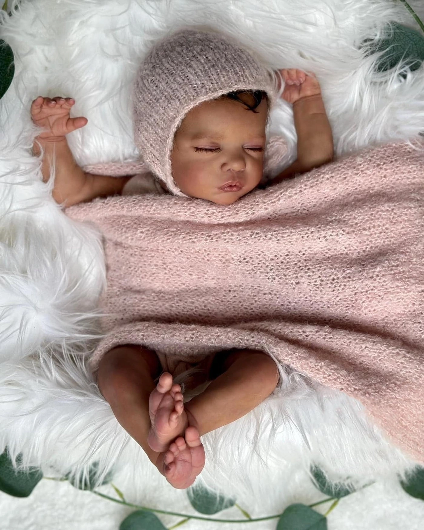 Reborn Baby Doll - 19 in Silicone Girl African American