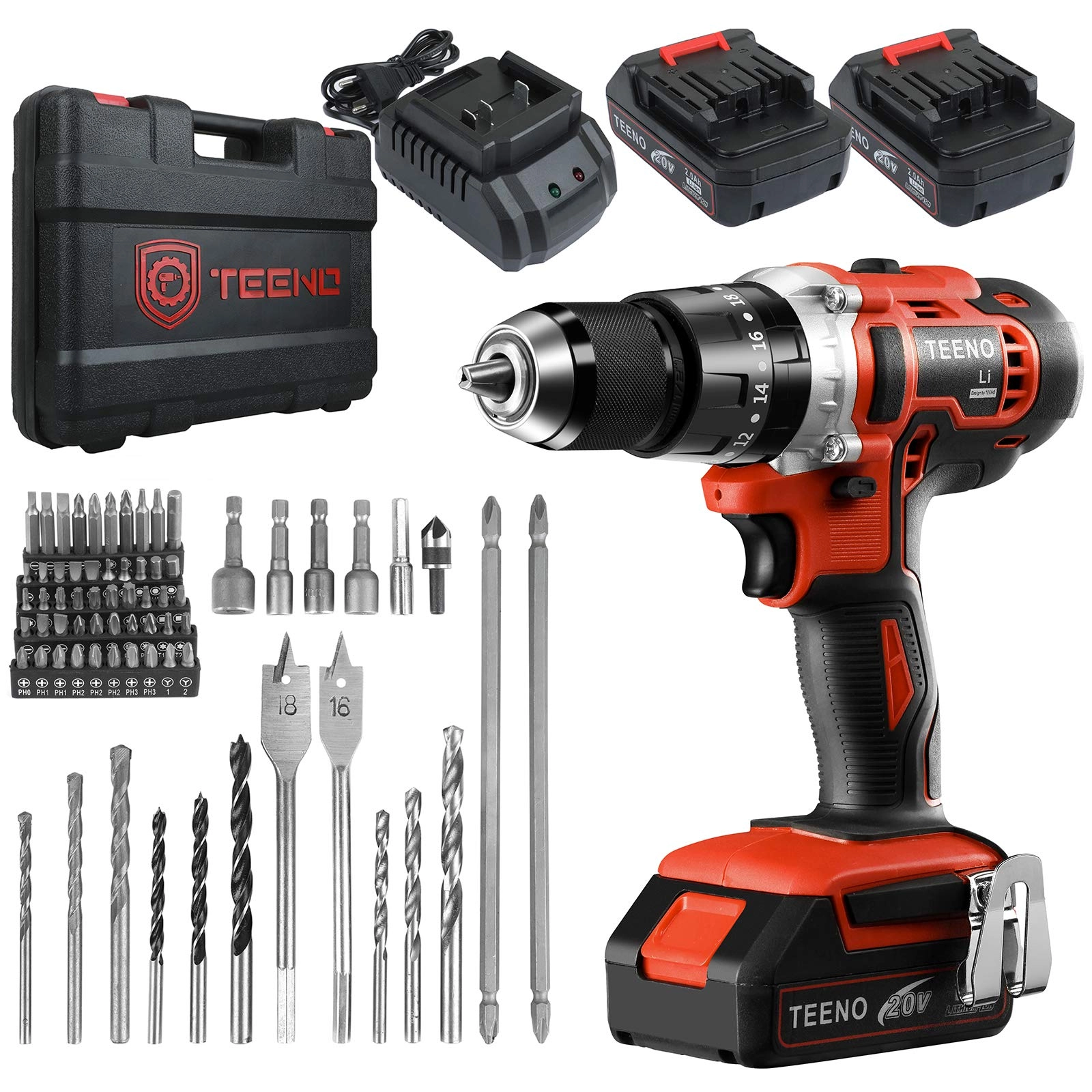 Cordless Drill Set - 2x2.0Ah