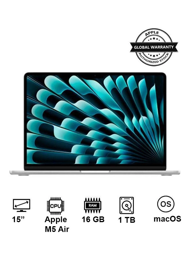MacBook Air MDVA4ZS/A - 15'' M5 Air | 10-Core CPU 10-Core GPU 16GB DDR4 1TB SSD