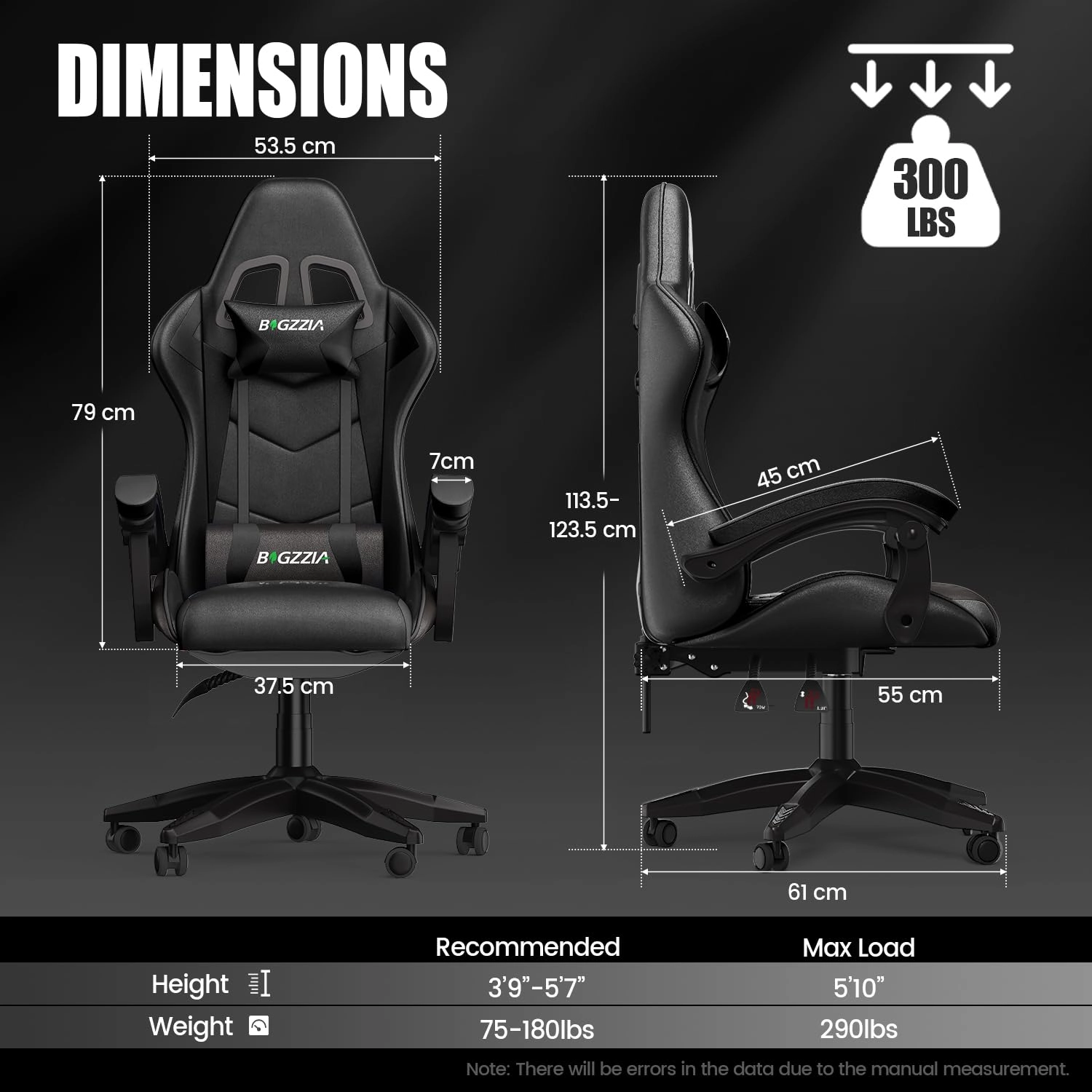 A gaming chair - Adjustable Height Reclining Feature