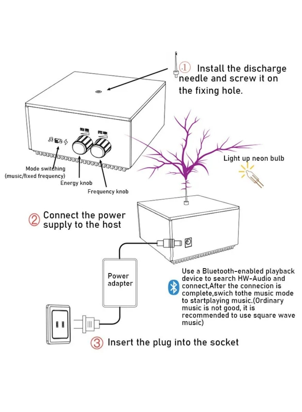 Palm Lightning Tesla Coil