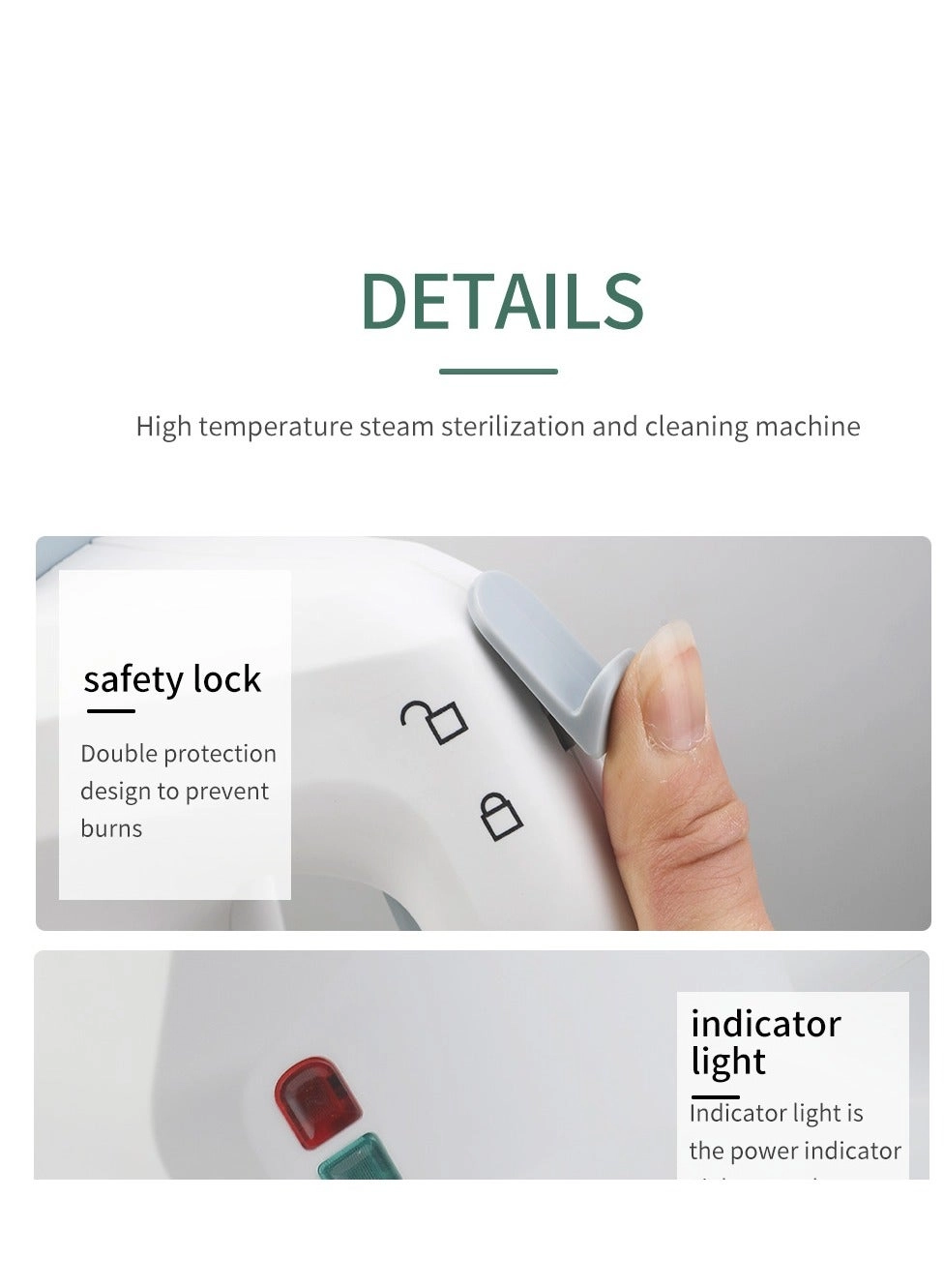 Handheld Pressurized Steam Cleaner - 3.0bar 350ml