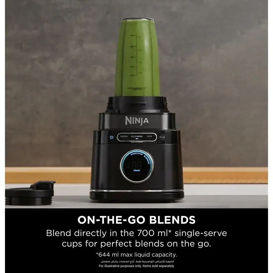 Detect Power Blender Pro - BlendSense Technology 2-in-1 Jug & Single-Serve 15+ Functions