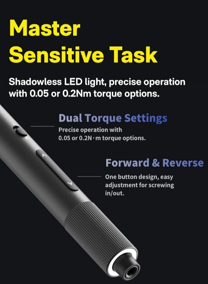 Electric Precision Screwdriver Kit - 25 Precision Bits Rechargeable