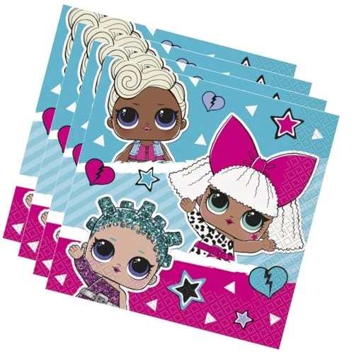 LOL Surprise Paper Napkins - Pack of 16 Birthday