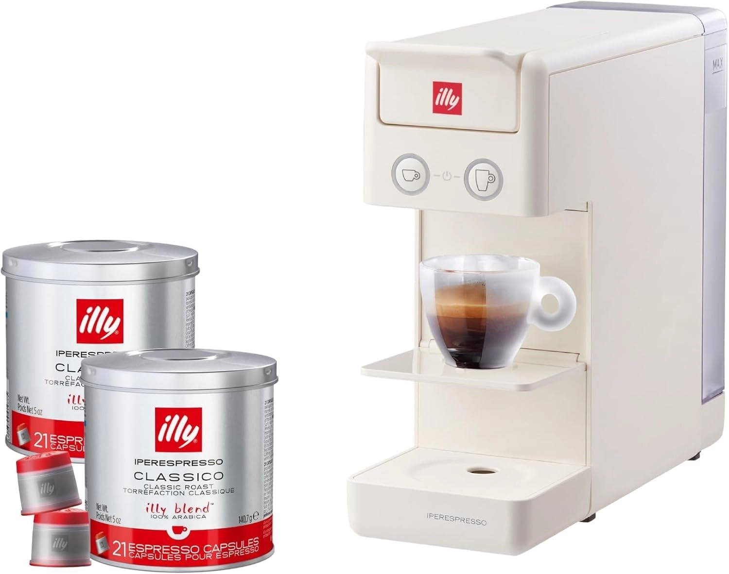 Illy Y3.3 - Single Serve + IperEspresso Capsules - Classico 42 Count