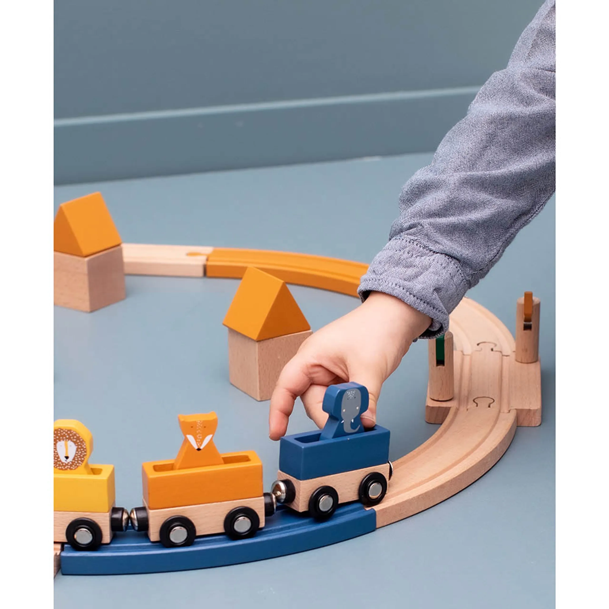 Wooden Train Railway Set - 3pcs