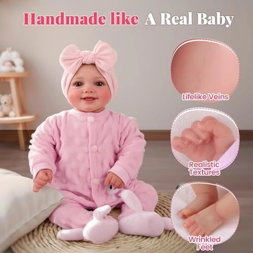 Sunny Reborn Baby Doll - 17Inch Vinyl Cotton Ages 3+