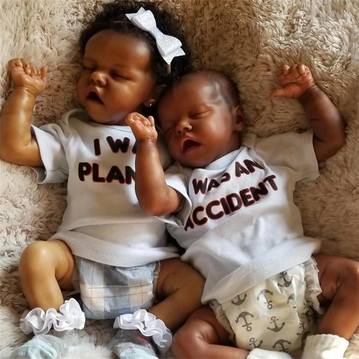 Reborn Baby Doll - 18 Inch Dark Skin Set