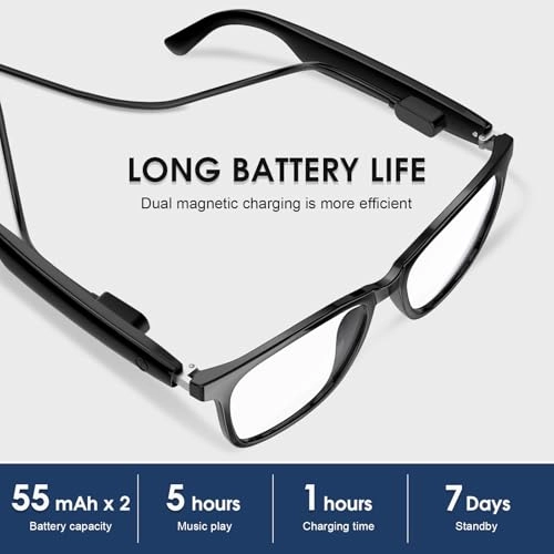 Smart Glasses - Bluetooth Open Ear Speaker Blue Light Blocking