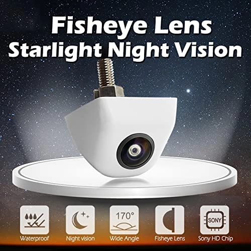 170 Degree White Starlight Night Vision Lens Vehicle Rear/Front View Camera - low-light level 15m Wire HD 720P