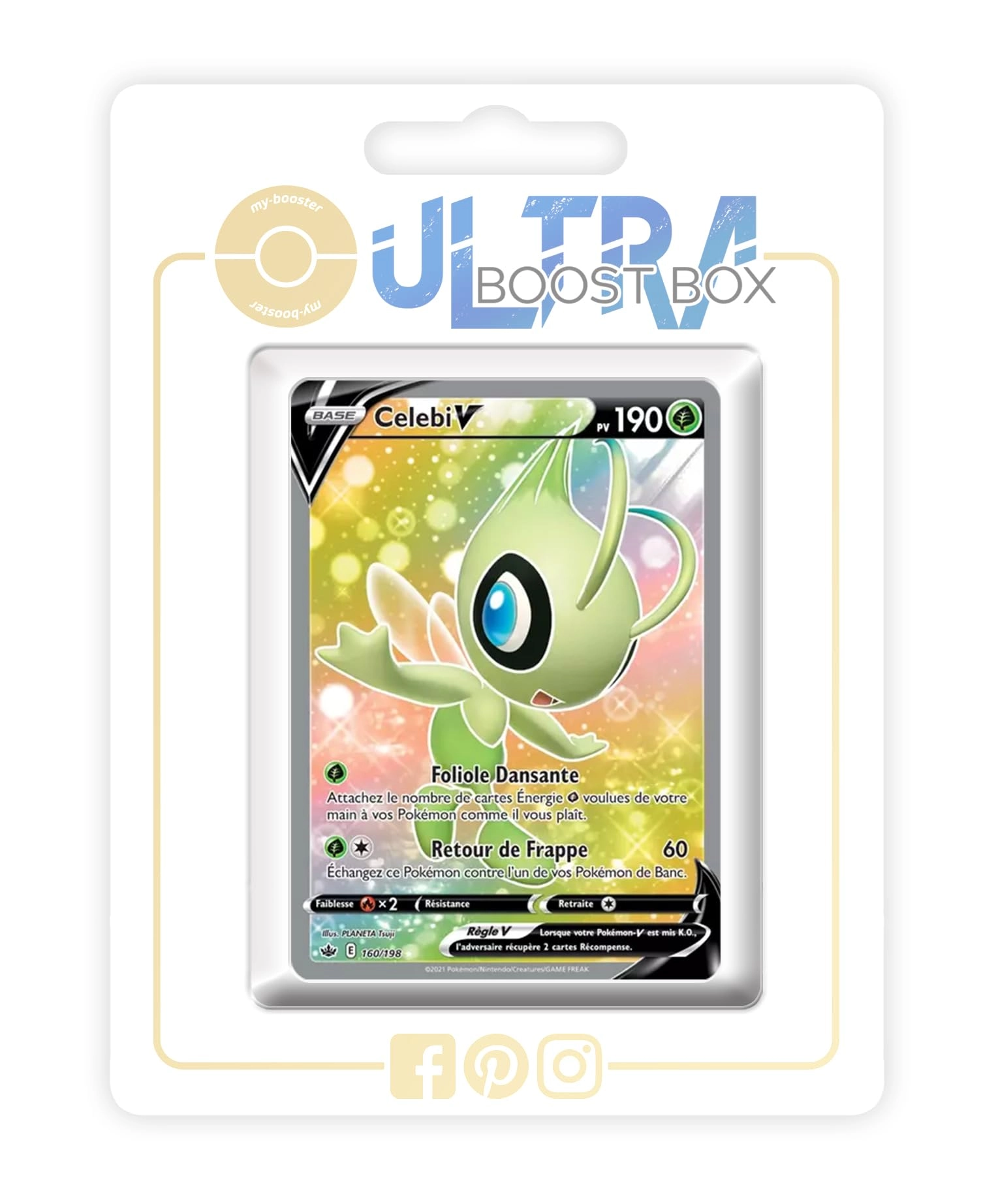 my-booster Pokémon Celebi V 160/198 Full Art - French 10pcs
