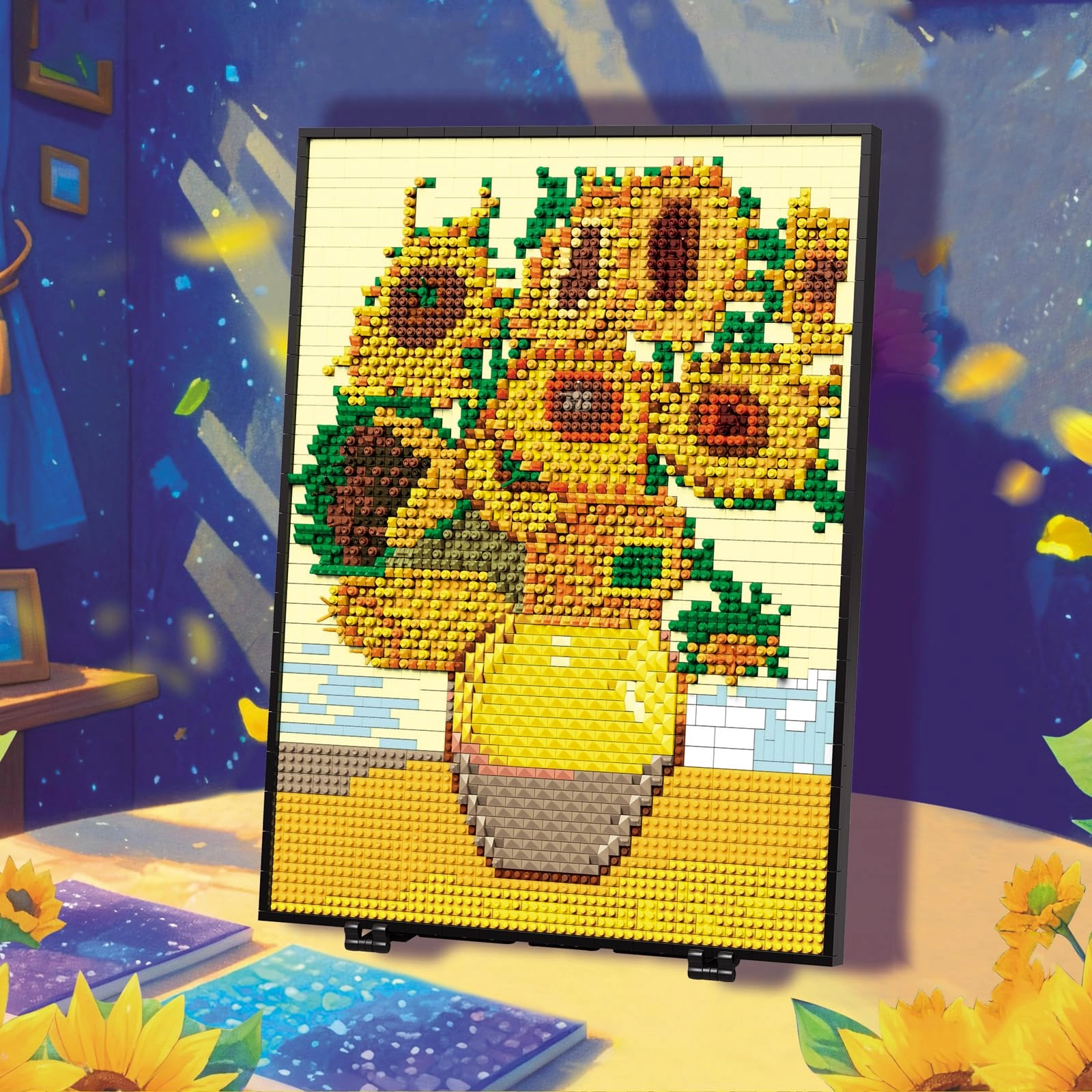 cakeoo Sunflowers Art Building Set - 3504pcs