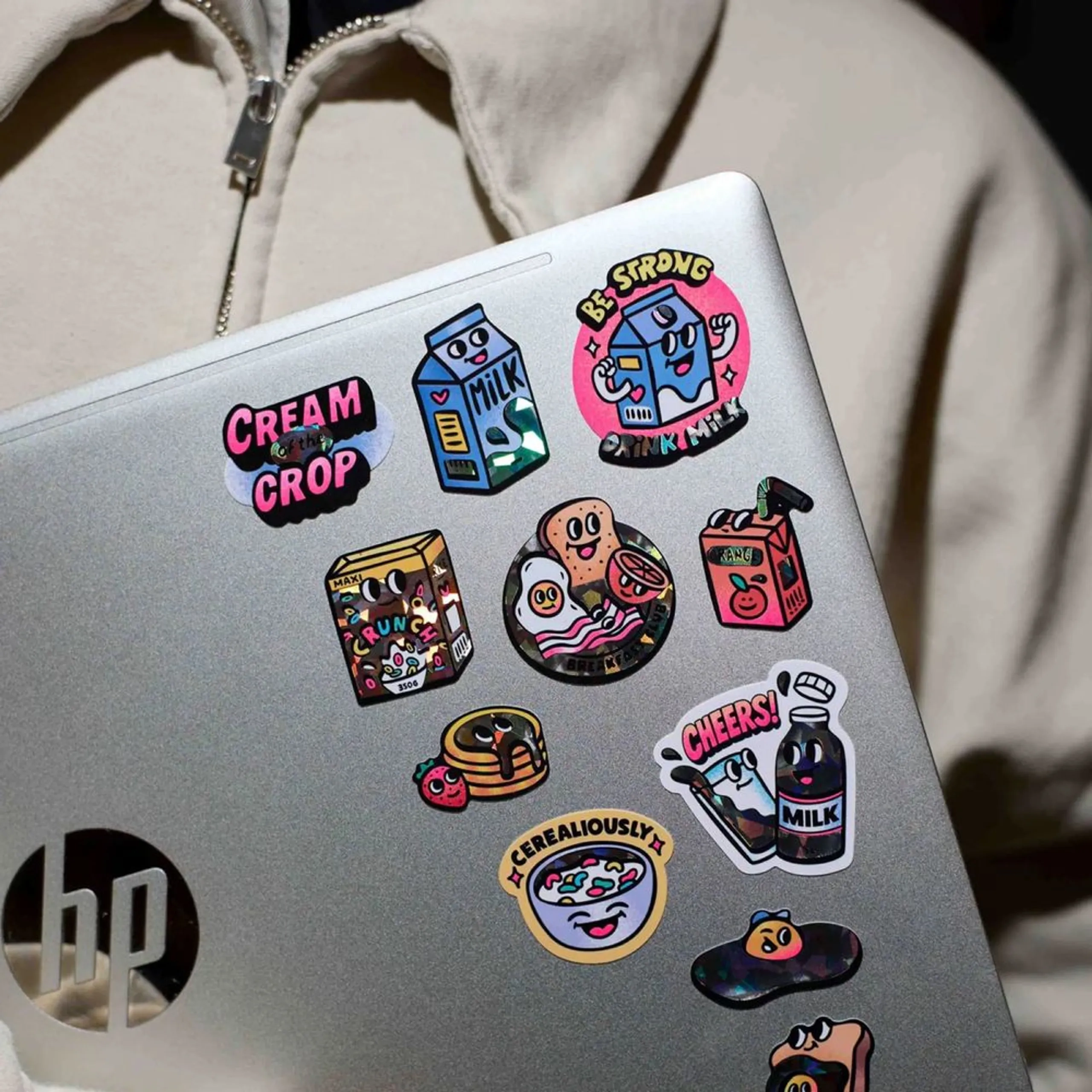 Milk Sticker Book Fluorescent Vinyl 20 pcs