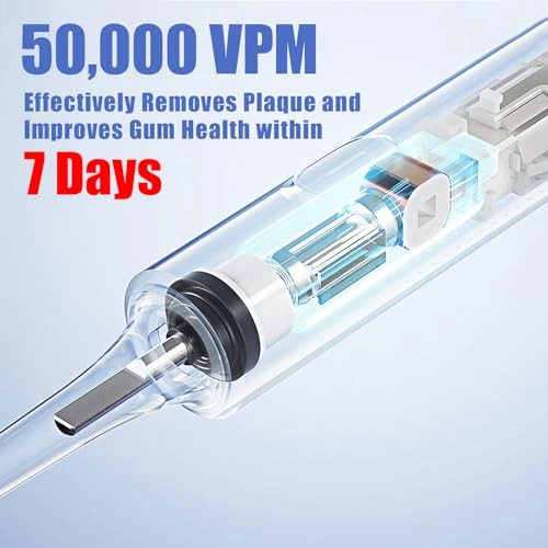 Electric Sonic Toothbrush - 3 Brush Heads 6 Modes 40000 VPM