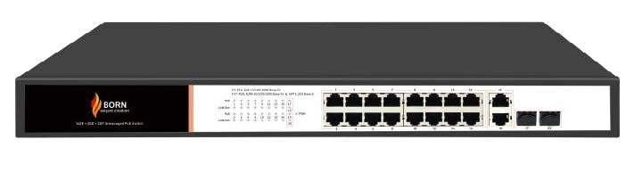 BORN ELEGANT CREATIONS BC2216PG2GCF-200W 16-ports